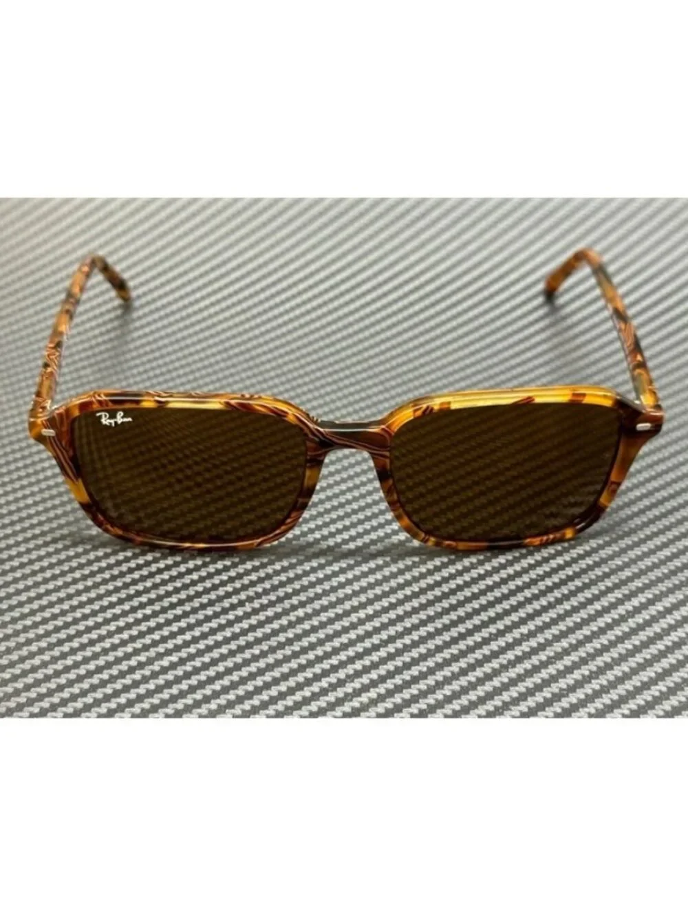 New Ray-Ban Men Raimond Brown Transparent Sunglasses 58-18-145